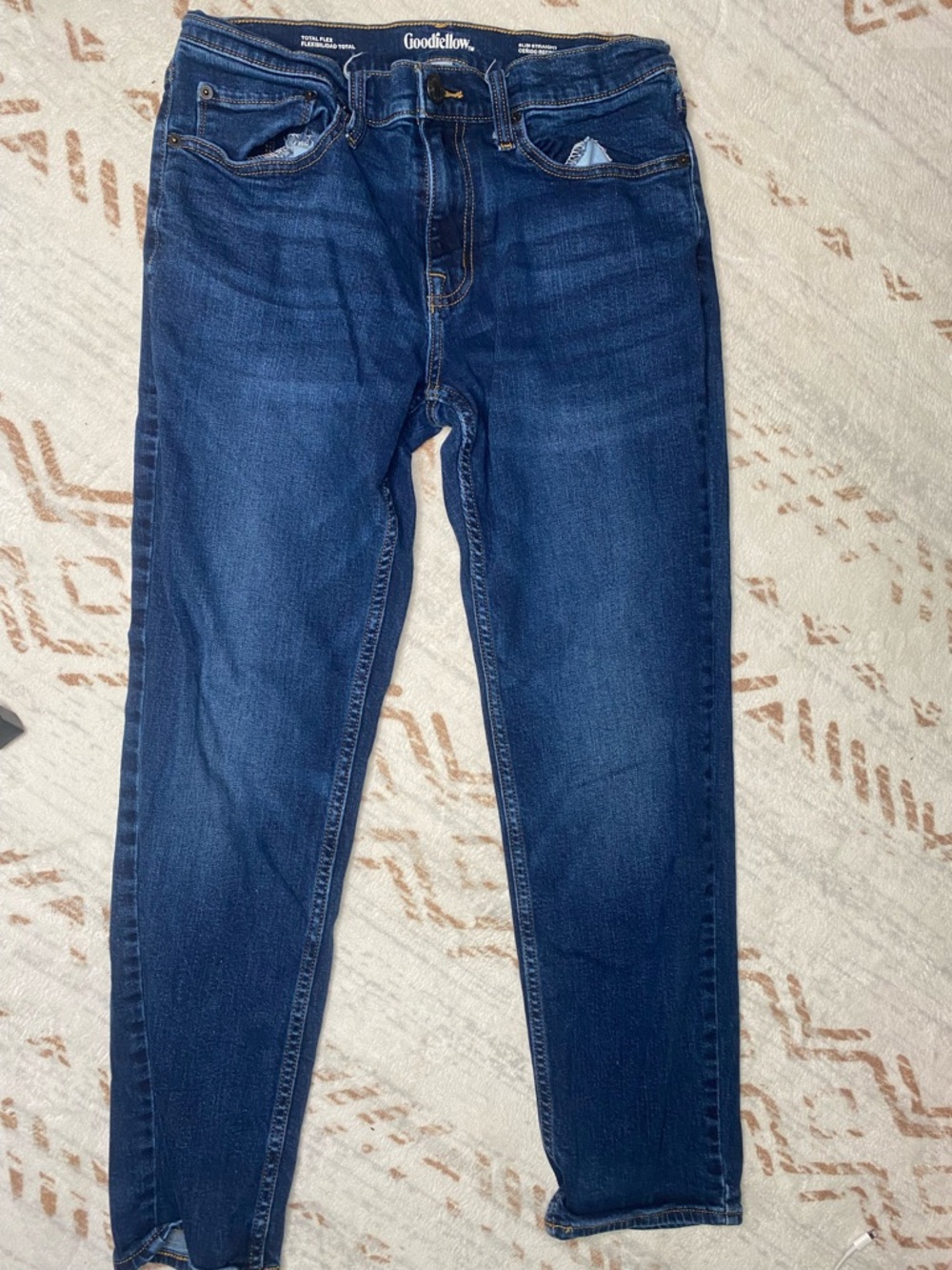 Goodfellow & Co Men's Slim Straight Jeans 30x30 - Dark Wash Total Flex Denim